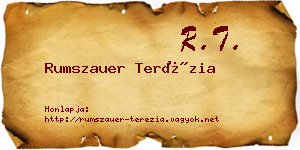 Rumszauer Terézia névjegykártya
