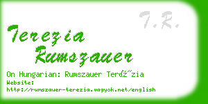 terezia rumszauer business card